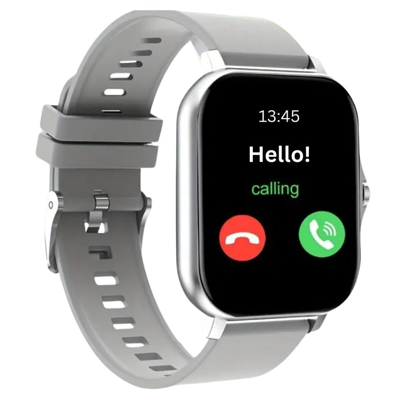 Smart Watch for Men and Women in Silver and Grey with Full Touch Screen