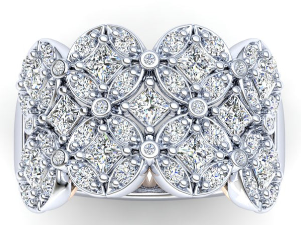 Signature Scy Cluster Ring in Platinum