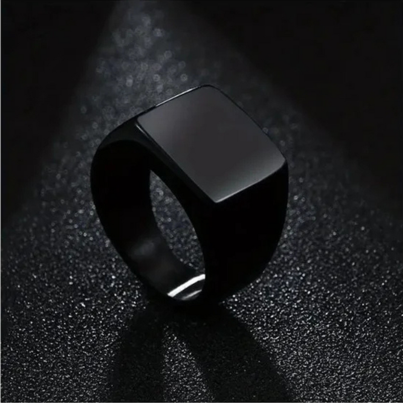 Classic Black Signet Ring