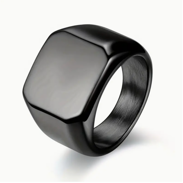 Classic Black Signet Ring