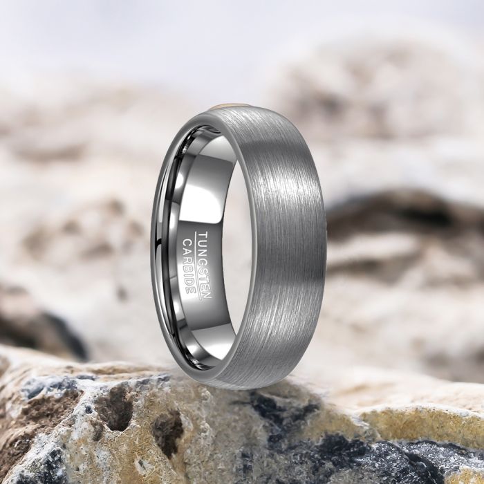 7mm Domed Tungsten Men's Wedding Ring